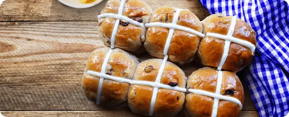 Pães Cruzados Páscoa na Austrália